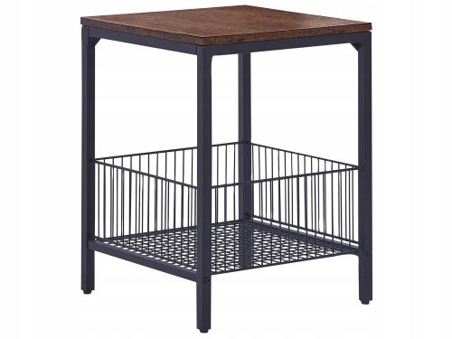 Beliani KENNER quadratischer Tisch 40 x 40 x 55 cm, Buche dunkel