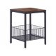 Beliani KENNER quadratischer Tisch 40 x 40 x 55 cm, Buche dunkel