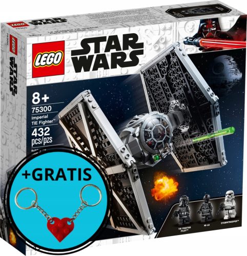  LEGO Star Wars 75300 Imperial TIE Fighter + Lego-Herz-Schlüsselanhänger