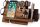  Schreibtisch-Organizer, Telefonhalter aus Holz