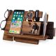  Schreibtisch-Organizer, Telefonhalter aus Holz