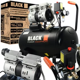 Ölfreier Kompressor Schwarz 12860 50 l 8 bar