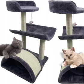    Niedriger Kratzbaum, Bett, Kratzmatten, Kratzbaum, Care Life Turm bis 60 cm