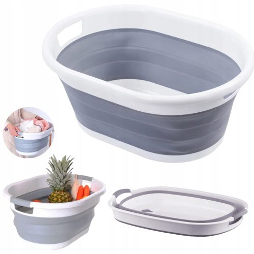 Wäschekörbe und -behälter Profi_Art 25l Wäschekorb, Weiß, Grau- und Silbertöne