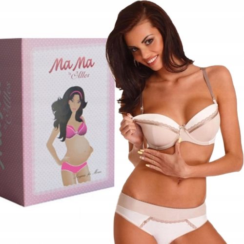  Alles mehrfarbiger gepolsterter BH Mama Caffe Latte, Größe 70G