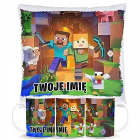  MINECRAFT-Set für SPIELER + NAME VERSCHIEDENE DESIGNS