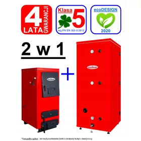    ecoPROFIT 15 kW Speisekessel und QUADRO 800 L Puffer Varmo Optima DS Zelle