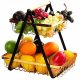 Körbe Obstkorb, schwarzes und goldenes Metall