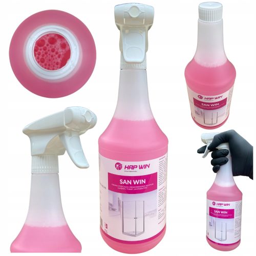 Sanitär-Schaummittel für Badezimmer, 1 l, HAP WIN + Sprühgerät, Zerstäuber, Auslöser für Flasche