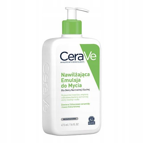  CeraVe Feuchtigkeitsspendende Waschemulsion mit Ceramiden für trockene und sehr trockene Haut 473 ml