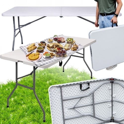 Tisch für Garten und Terrasse - Kontrasttisch, Kunststoff, rechteckig, 180 x 70 x 74 cm
