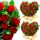 Grabdekoration ROSEN, großes Herz im Topf, Blumenstrauß