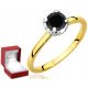  GOLDRING MIT SCHWARZEM DIAMANT 585