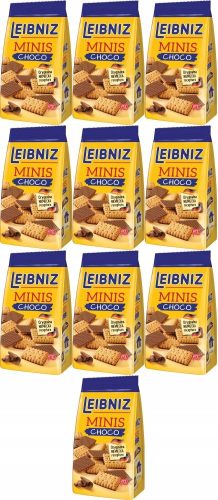 Leibniz Mini-Kekse mit Schokoladenüberzug, 100g, 10er-Pack