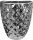  Polnix Blumentopf 17 cm x 15 x 15,7 cm Durchmesser 13,5 cm Keramik in den Farbtönen Grau und Silber