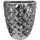  Polnix Blumentopf 17 cm x 15 x 15,7 cm Durchmesser 13,5 cm Keramik in den Farbtönen Grau und Silber