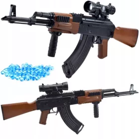    AUTOMATISCHES GEWEHR FÜR GEL-BÄLLE, GROSSE GEWEHR, SICHER FÜR KINDER + Aufkleber für Bücher und Comics Sklep_lolki