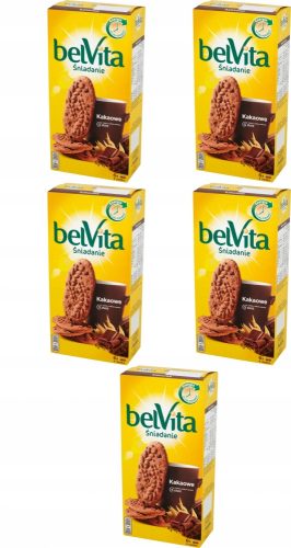 BelVita Kakao Geschmack Vollkornkekse 300g x5 - Gesunde Snackoption