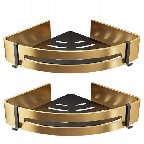 ECK-DUSCHREGAL FÜR DUSCHE, Gold, 2 Stk
