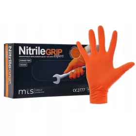   MTS Sicherheits- und Schutzhandschuhe für Mechaniker, schützender orangefarbener Gogrip Orange, Größe 9 - L, 25 Paar