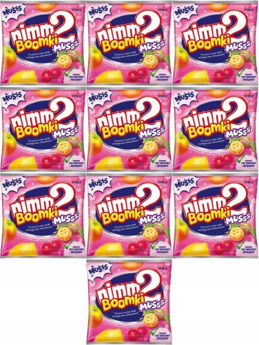 Storck Nimm2 Boom - Fruchtbonbons mit sprudelnder Füllung und Vitaminen, 90g x10