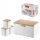 Brotkasten Florina Cube Rucksack-Set, weiß, Stahl