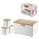 Brotkasten Florina Cube Rucksack-Set, weiß, Stahl