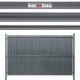 ABDECKUNG FÜR ZAUNPLATTEN, GRAU, 152-CM-BÄNDER