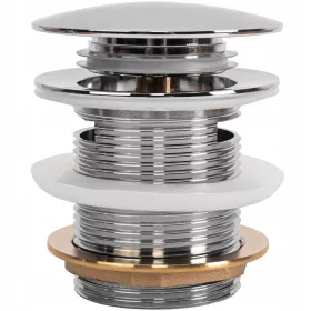  KLIK-CLACK Universeller Chrom-Badewannenstöpsel 6 cm REA