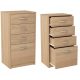 Kommode Möbel Bestseller Julia K026 45 x 35 x 85 cm Sonoma-Eiche