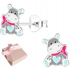  SILBERNE OHRRINGE KINDERMÄDCHEN FLUSSPOT