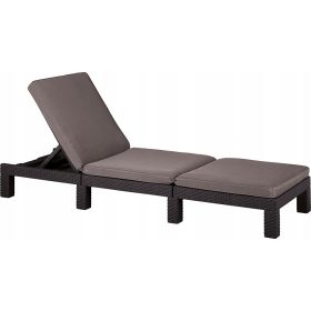  Keter Daytona Liegestuhl, Kunststoff, Beige und Braun