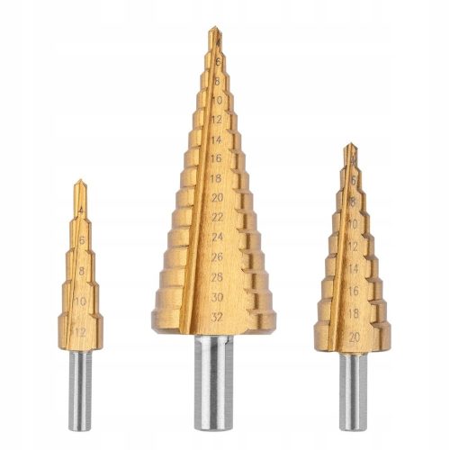 HSS-STUFEN-KONISCHE BOHRER 4–32 mm, 3ER-SET