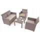 Ein Satz Garten- und Terrassenmöbel Keter Gartenmöbel-Set, Kunststoff EMMA, beige, 4-teilig.