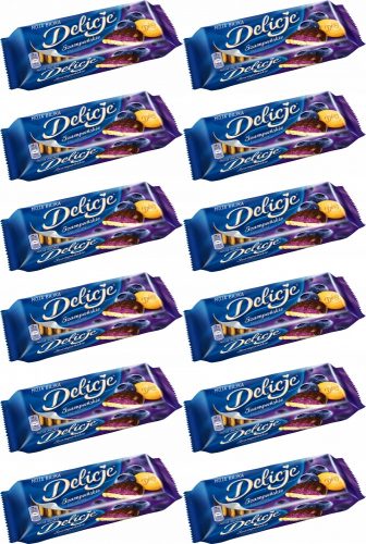 Schmackhafte Delicje Schoko-Johannisbeergelee Kekse 147g x12 von Mondelez