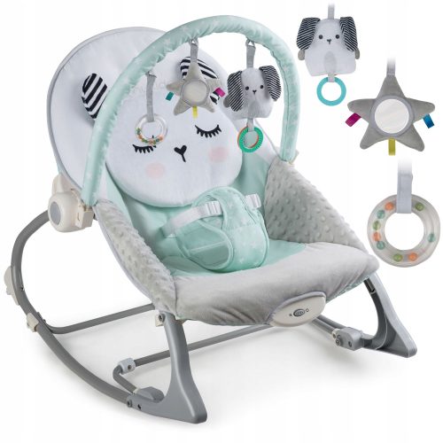  Ricokids 7324 vibrierender Schaukelstuhl, Mintgrau