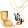  925 Goldkette Kolibri Farbe Titangravur
