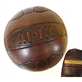  Retro-Lederball giftdeco MT2017 20,5 cm braun