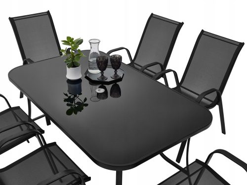 Gartentische und Stühle für die Terrasse MAT-COMPANY rechteckiger Metalltisch 150 x 90 x 73 cm