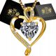  Herz Gold Halskette Geschenk 925 Silber Jubiläum