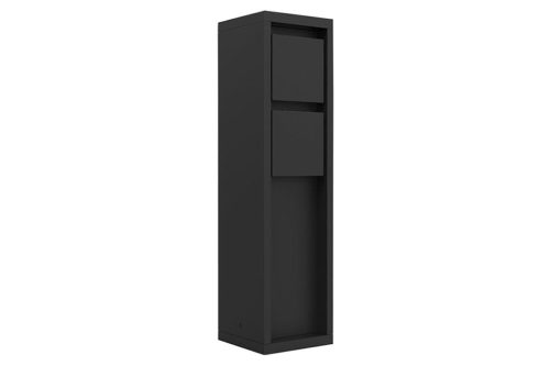  Lutec rechteckiger Lichtmast mit integrierter LED-Quelle, 31 cm, schwarz