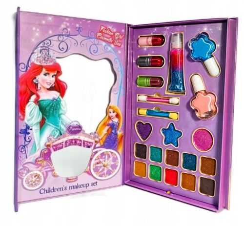  KINDERKOSMETIK SETZT VIELE ELEMENTE. FÜR MAKE-UP UND NÄGEL GESCHENK ARIEL