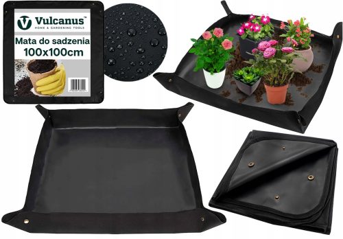Markisen, Abdeckungen und Matten für Garten, Terrasse und Balkon Rolmarket VUA280R Pflanzmatte, schwarz, 100x100 cm