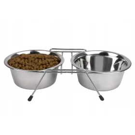  Set aus zwei silbernen Yoka-Metallschüsseln, 3 Liter
