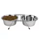  Set aus zwei silbernen Yoka-Metallschüsseln, 3 Liter