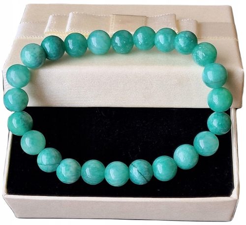  NATÜRLICHES AMAZONIT-ARMBAND ETHNO-KUNST ELIXIER DER JUGEND STEINE DER HOFFNUNG