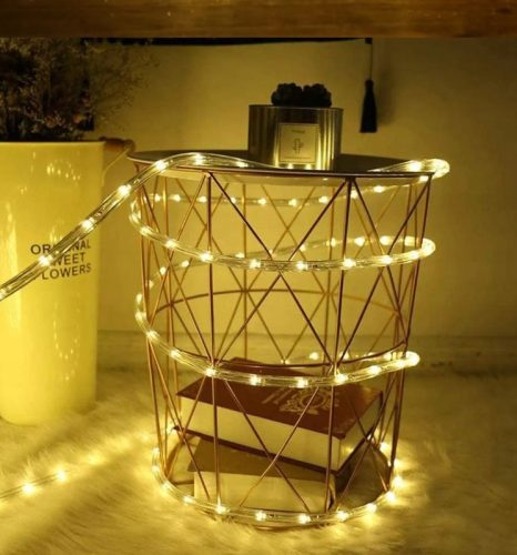  LED-LAMPEN SEILKETTE 10m 100LED KALTWEISS