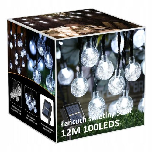  GIRLANDE SOLAR GARTENLAMPEN 100 LED-KUGELN 12M
