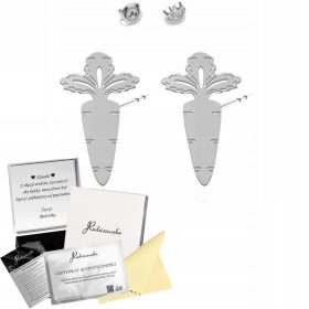    Silberne Karottenohrringe Geschenk 925 Kinderschmuck KOSTENLOSE Widmung