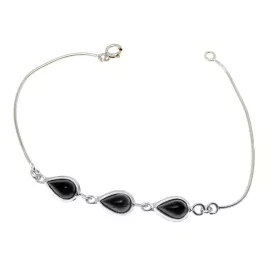  Dezentes Silberarmband mit Onyx